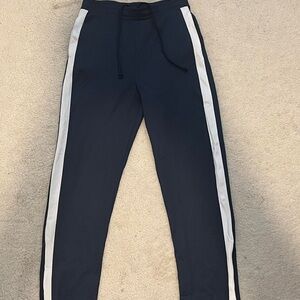 Zara Navy Sweatpants with White Side Stripes
